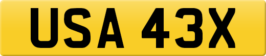 USA 43X private number plate